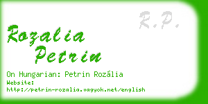 rozalia petrin business card