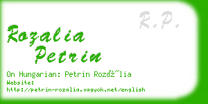 rozalia petrin business card